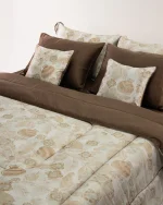 لحاف گل قهوه ای