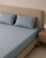 ست نیم ست کتان رنگ خاکستری